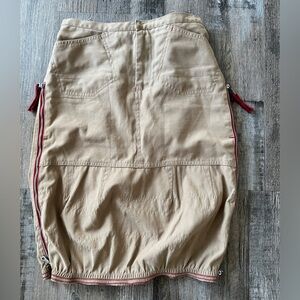 Stylish Tan and Navy Skirt